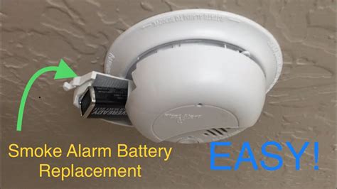 putting a battery smoke alarm over an electrical junction box|battery operated alarm replacement.